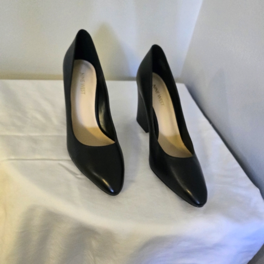 New Black wide heels